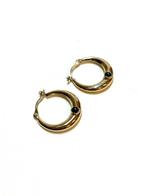 14k gouden oorbellen met saffier, Hangers, -, -, Ophalen of Verzenden