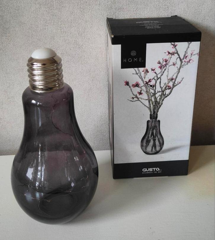GUSTA deco lamp 22 cm hoog, kan ook als vaas, Huis en Inrichting, Lampen | Losse lampen, Zo goed als nieuw, Led-lamp, Minder dan 30 watt