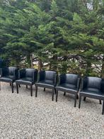 (GRATIS) 5 Luxe Designer Stoelen Van Roon (Zwart Leer), Huis en Inrichting, Stoelen, Ophalen, Gebruikt, Zwart, Leer