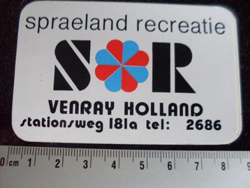 sticker spraeland recreatie venray logo SR beschikbaar voor biedingen