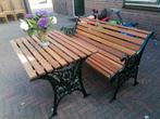 Gietijzer tuinset, Tuin en Terras, Tuinsets en Loungesets, Ophalen, Overige materialen, Bank, 2 zitplaatsen