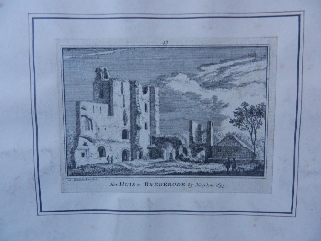 Gravure Het Huis te Brederode anno 1695 Rademaker, 18e eeuw, Ophalen of Verzenden