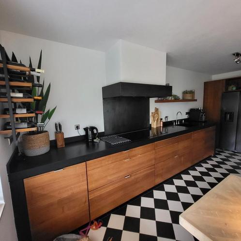 Handgemaakte keuken massief hout Natuursteenblad, Huis en Inrichting, Keuken | Complete keukens, Zo goed als nieuw, Ophalen