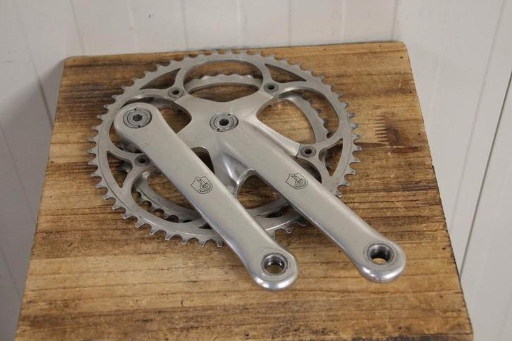 Campagnolo Croce d' Aune crankset / 172.5 / 52 + 42 vintage, Fietsen en Brommers, Fietsonderdelen, Gebruikt, Racefiets, Crankstel of Pedalen