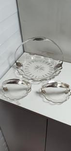 Kristallen schalen met zilveren hengsels, Antiek en Kunst, Ophalen of Verzenden