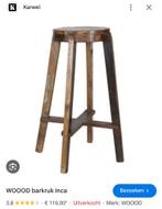 WOOOD barkruk Inca, Ophalen, 60 tot 90 cm, Nieuw, Hout