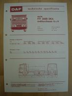 DAF FTT 2600 DKA Technische Specificatie folder 1970 - 6x4, Ophalen, Zo goed als nieuw, Overige merken, DAF