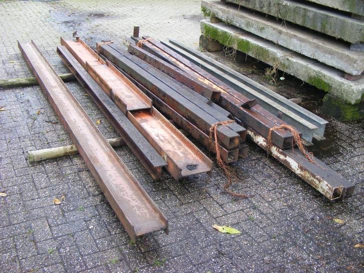 Ijzeren balken en kokers, Doe-het-zelf en Verbouw, Metalen, Gebruikt, IJzer, Ophalen