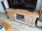 Blank eiken tv meubel, Huis en Inrichting, Kasten | Televisiemeubels, Ophalen, Gebruikt, 150 tot 200 cm, Eikenhout