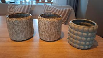 Groene Bloempotjes - Set van 3 beschikbaar voor biedingen