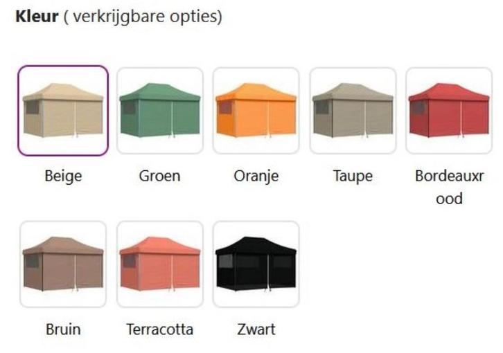 Feesttent Paviljoen Partytent wit 4,1x2,8 m GRATIS BEZORGD!, Tuin en Terras, Partytenten, Nieuw, Partytent, 2 meter of meer, Minder dan 5 meter