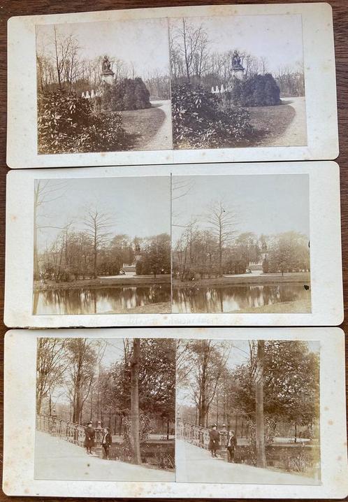 3 STEREOFOTO'S van het VONDELPARK Amsterdam 1894, Verzamelen, Foto's en Prenten, Gebruikt, Voor 1940, Verzenden