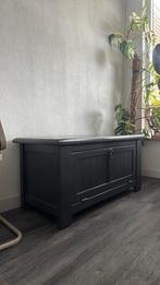 Kist houten kast vintage antracit salontafel, Huis en Inrichting, Woonaccessoires | Kisten, Ophalen, Gebruikt, 100 tot 150 cm