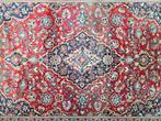 Handmade Persian wool Keshan carpet medallion 198x301cm, Persian Perzisch vintage oosters hype, Gebruikt, 150 tot 200 cm, Crème