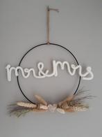 Metalen ring Mr & Mrs droogbloemen, Ophalen of Verzenden, Nieuw