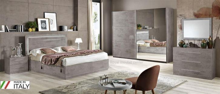 Slaapkamers marmer grijs hoogglans Aanbieding-, Huis en Inrichting, Slaapkamer | Complete slaapkamers, Nieuw, Tweepersoons, Ophalen of Verzenden