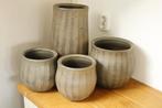 Aardewerk Plantenpotten Set - 4 stuks, Tuin en Terras, Bloempotten, Ophalen, Gebruikt, Rond, Tuin