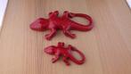 twee prachtige salamanders van keramiek in de kleur rood, Ophalen of Verzenden, Huis en Inrichting