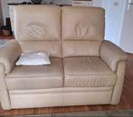 Tweepersoons lederen bankje, Huis en Inrichting, Banken | Bankstellen, Ophalen of Verzenden, 75 tot 100 cm, Tweepersoons, 150 tot 200 cm