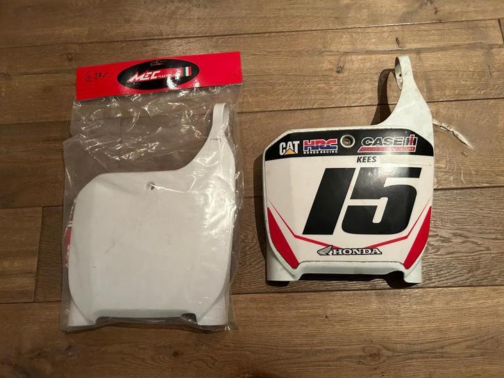 Nummerplaat wit Honda CR 125/250 CRF 450 00-03, Motoren, Tuning en Styling, Ophalen of Verzenden