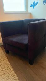 Twee zwarte fauteuils (zwarte stoel), 75 tot 100 cm, Stof, Ophalen of Verzenden, 75 tot 100 cm