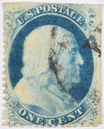Amerika 1 Cent 1857 gestempeld., Ophalen of Verzenden, Gestempeld, Noord-Amerika