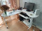 L-vormig hoekbureau, Huis en Inrichting, Bureaus, Ophalen, Met wielen, Zo goed als nieuw, Bureau