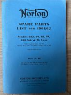 Boekje: Norton spare parts 1961/ 62, Ophalen of Verzenden, Gelezen