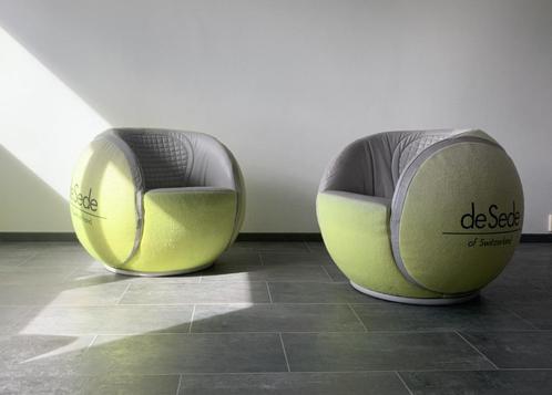 De Sede Ds9100 Tennisbal chair (2 stuks beschikbaar), Huis en Inrichting, Fauteuils, Gebruikt, Hout, Leer, Stof, 75 tot 100 cm