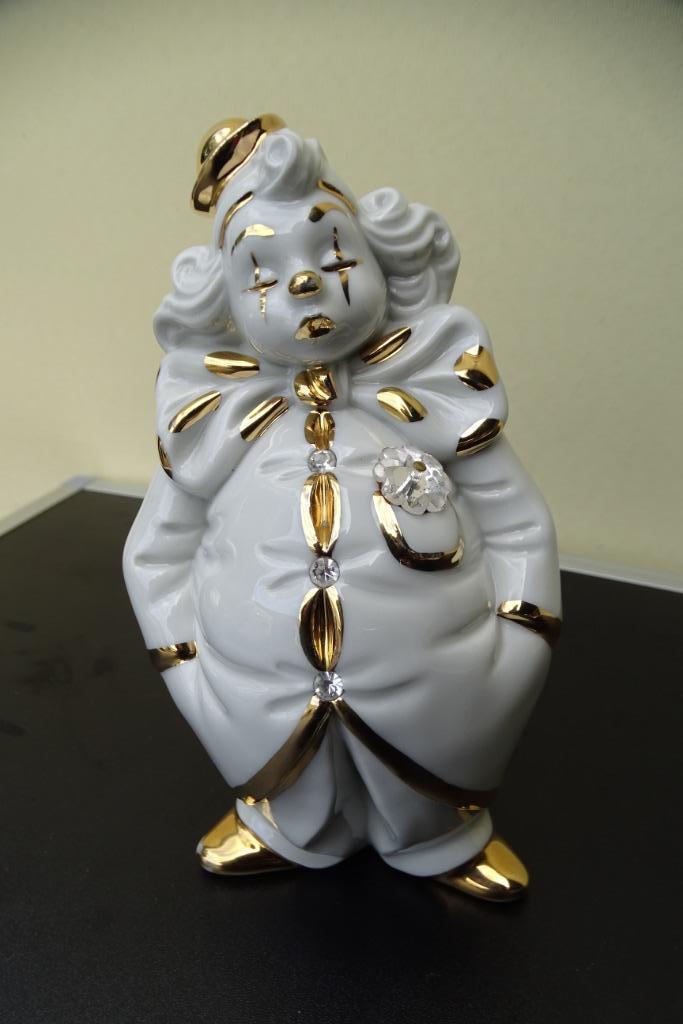 Clowntje, Capodimente met swarovski steentjes, Antiek en Kunst, Antiek | Porselein, Ophalen of Verzenden