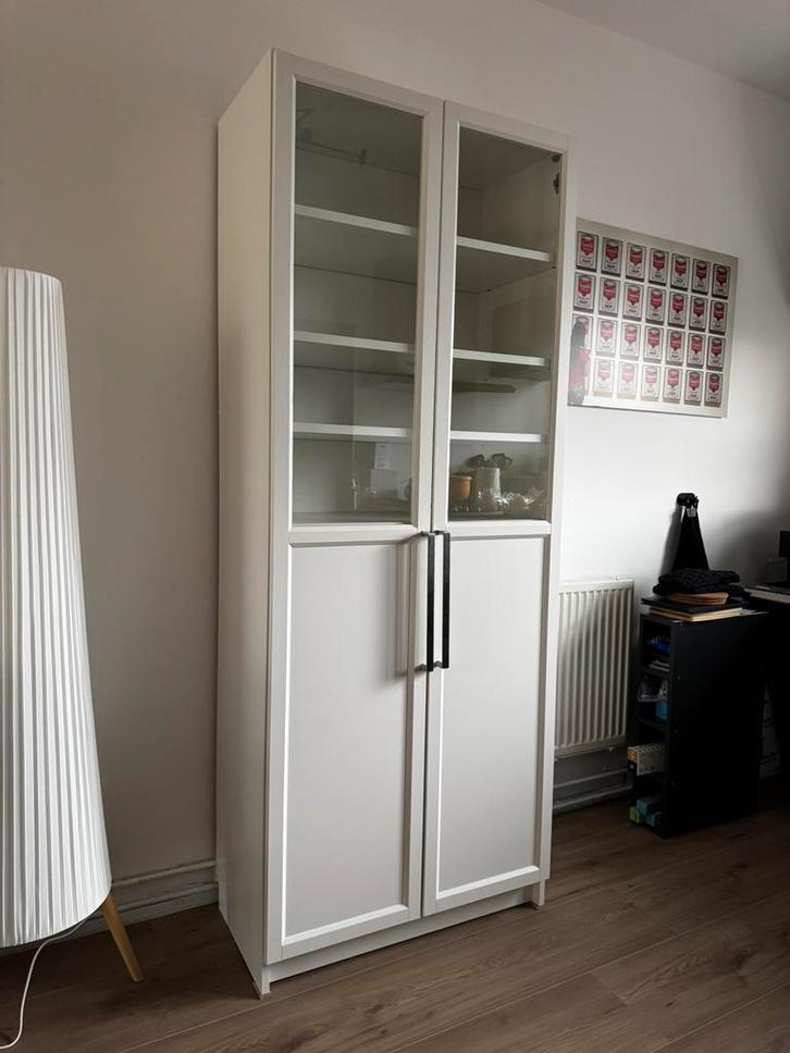 Ikea Billy vitrinekast, Huis en Inrichting, Kasten | Vitrinekasten, Zo goed als nieuw, 200 cm of meer, 50 tot 100 cm, 25 tot 50 cm