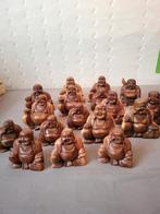 Lot van 17 Houten Dikke Boeddha's, Huis en Inrichting, Woonaccessoires | Boeddhabeelden, Ophalen of Verzenden, Zo goed als nieuw