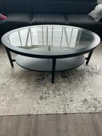 Ovaal salontafel zwart, Huis en Inrichting, Tafels | Salontafels, Ophalen, Gebruikt, 100 tot 150 cm, 50 tot 75 cm
