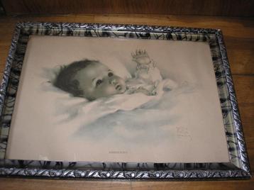 Bessie Peage Gutmann  - Vintage baby schilderijtje - ingelij beschikbaar voor biedingen