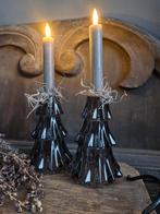 Glazen kerstboom kandelaar. Groot. Landelijk sober stoer, Overige materialen, ., Nieuw, Ophalen of Verzenden