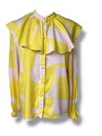 Selected Femme prachtige blouse geel en babyroze Large, Verzenden, Geel, Zo goed als nieuw, Maat 42/44 (L)