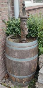 Houten regenton wijnvat waterpomp, Tuin en Terras, Regentonnen, Ophalen, Gebruikt, 150 liter of meer, Met kraantje