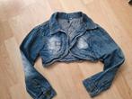 leuke korte spijkerjasje, maat 134, Kinderen en Baby's, Kinderkleding | Maat 134, Ophalen of Verzenden, Zo goed als nieuw, Meisje