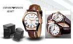 Dameshorloge Klassieke Emporio Armani & herenhorloges AR0677, Nieuw, Overige merken, Staal, Polshorloge