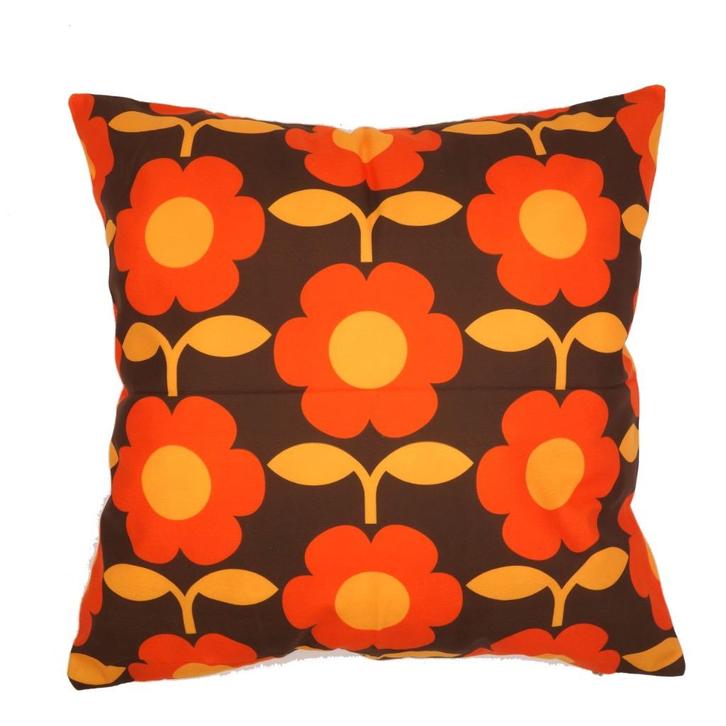 Retro kussenhoes Betsy bruin | 45 x 45 cm, Huis en Inrichting, Woonaccessoires | Kussens, Nieuw, Bruin, Vierkant, Verzenden