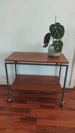 Vintage bijzettafel / kastje / trolley, Ophalen, Gebruikt, 60 cm of meer, Rechthoekig