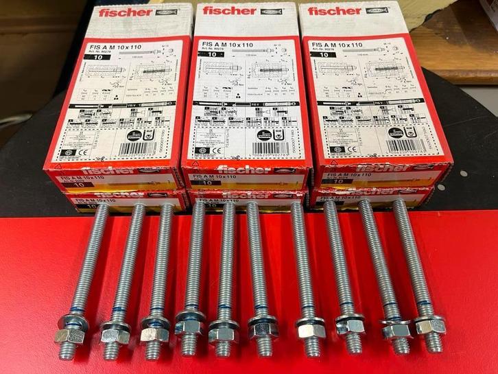 30x Fischer Ankerstang FIS A M10 x 110 NIEUW in doos € 14.95, Doe-het-zelf en Verbouw, IJzerwaren en Bevestigingsmiddelen, Nieuw