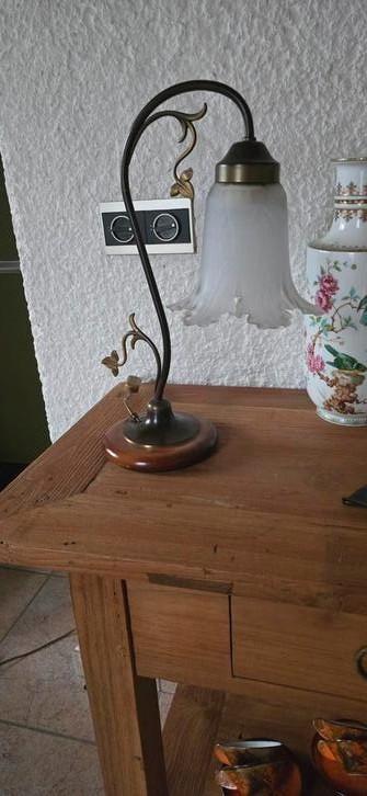 Elegante Vintage/Art Nouveau Tafellamp, Antiek en Kunst, Antiek | Lampen, Ophalen
