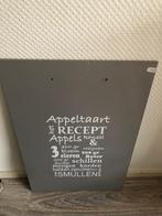 Tekstbord appeltaart recept, Ophalen of Verzenden, Gebruikt