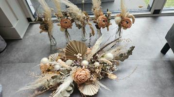 Set gedroogde bloemen & pampasgras – decoratie voor bruiloft beschikbaar voor biedingen