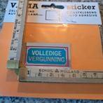 Vintage bieuwe Vama sticker volledige vergunning humor, Ophalen of Verzenden, Zo goed als nieuw