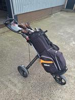 Golftas + 3-wiel Trolley, Sport en Fitness, Golf, Ophalen, Gebruikt, Tas, Overige merken