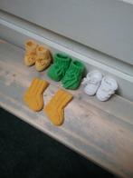 Handgebreide poppensokjes, voetlengte  6 cm, Ophalen of Verzenden, Zo goed als nieuw