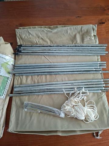 Katoen windscherm 500 x 140 cm 4 vaks beschikbaar voor biedingen