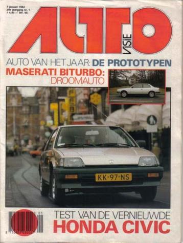Autovisie 1 1984 : Maserati Biturbo - Willys Jeep - Honda beschikbaar voor biedingen